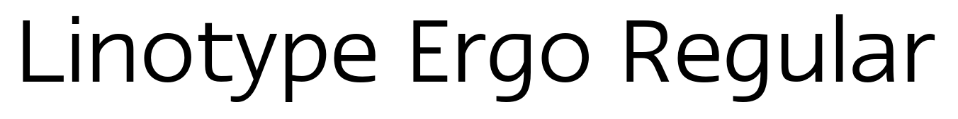 Linotype Ergo Regular